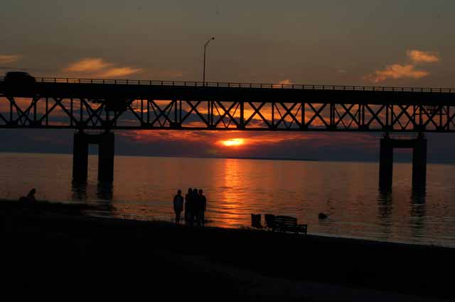 Sunset over Lake Michigan